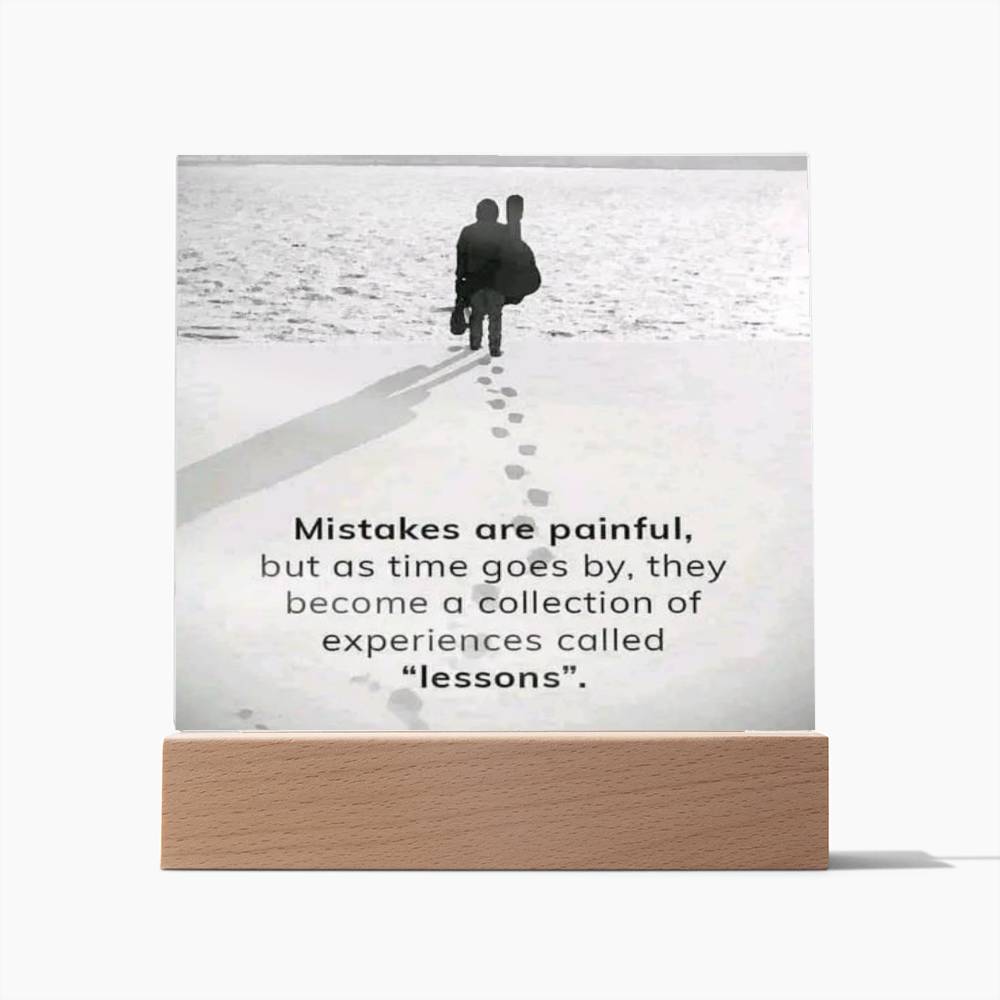 Lessons Affirmation Message Acrylic Plaque, Custom Message