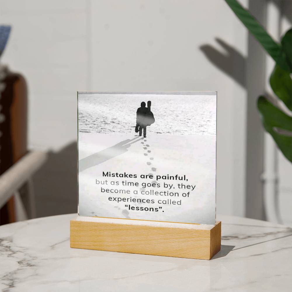 Lessons Affirmation Message Acrylic Plaque, Custom Message