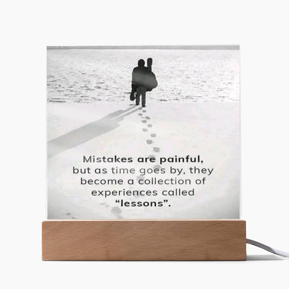 Lessons Affirmation Message Acrylic Plaque, Custom Message