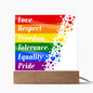 Love and Respect Affirmation Acrylic Plaque, Custom Message
