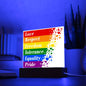 Love and Respect Affirmation Acrylic Plaque, Custom Message