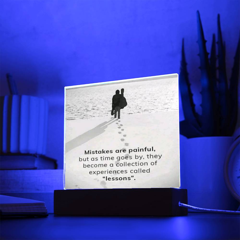 Lessons Affirmation Message Acrylic Plaque, Custom Message