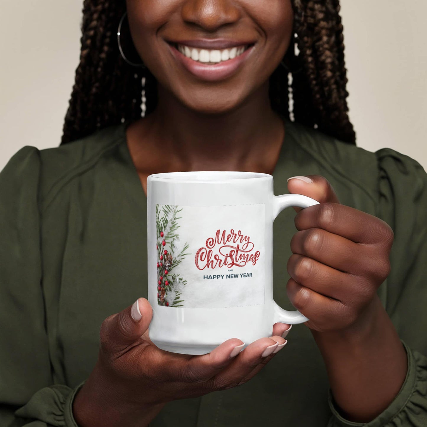 Merry Christmas and Happy New Year - 15 oz. Mug