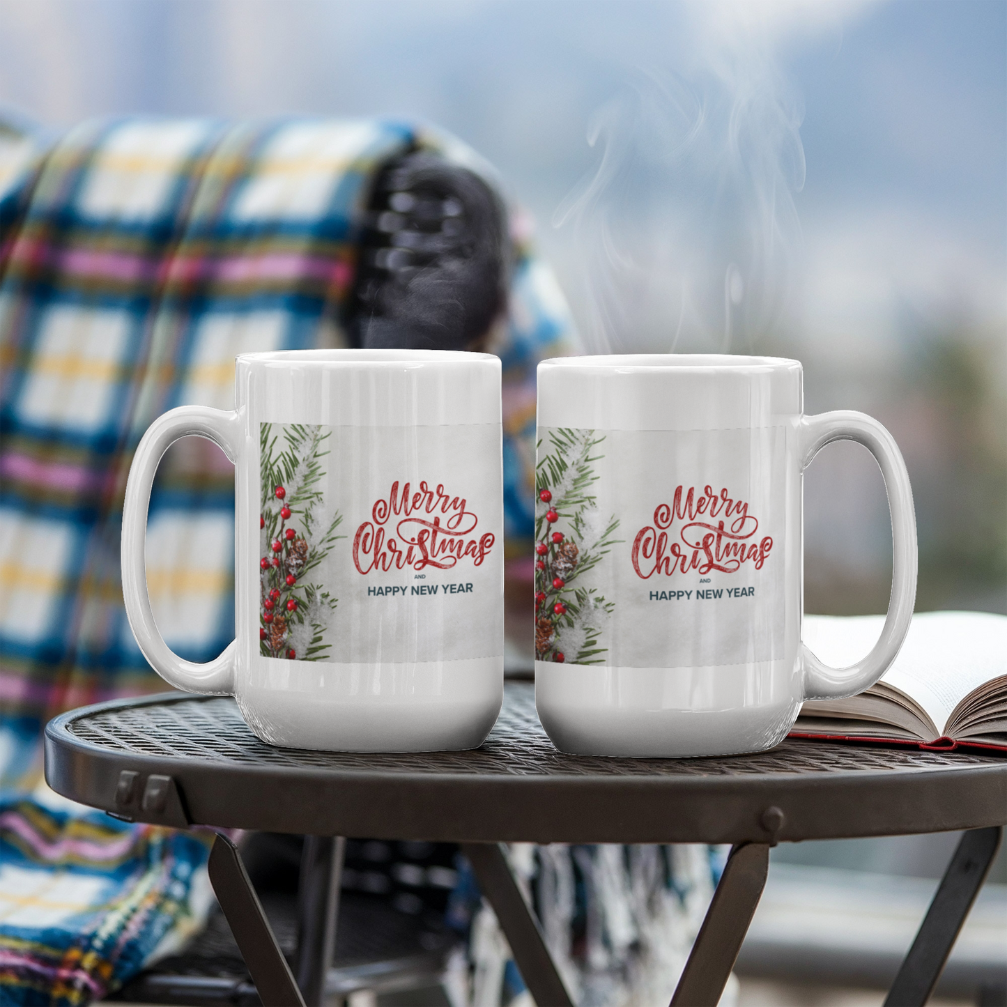 Merry Christmas and Happy New Year - 15 oz. Mug