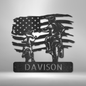 American Motocross Family Monogram - Steel Sign
