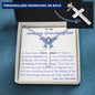 Personalized Cross Necklace, with Custom Message Card
