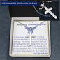 Personalized Cross Necklace, with Custom Message Card