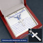 Personalized Cross Necklace, with Custom Message Card