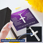 Personalized Cross Necklace, Custom Message Card
