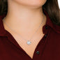 Love Knot Necklace, For Her, Maid Of Honor, Bridal Jewelry, Wedding. Thank You Gift, with Custom Message Card