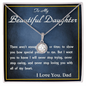 Eternal Hope Necklace, From Dad, Daughter Necklace, for Christmas, Birthday, Custom Message Card