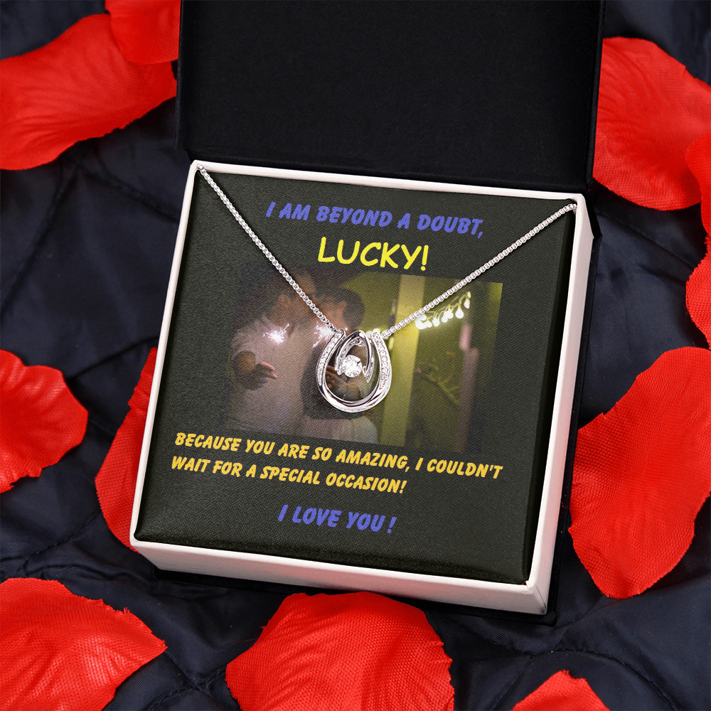 Lucky Pendant Necklace, For Her, Mother, Aunt, Mom on Mother's Day, with Message Card