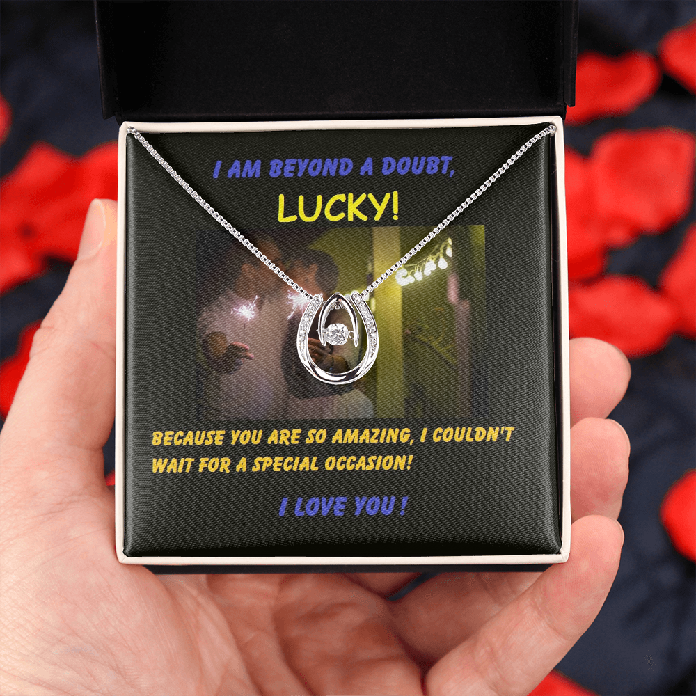Lucky Pendant Necklace, For Her, Mother, Aunt, Mom on Mother's Day, with Message Card