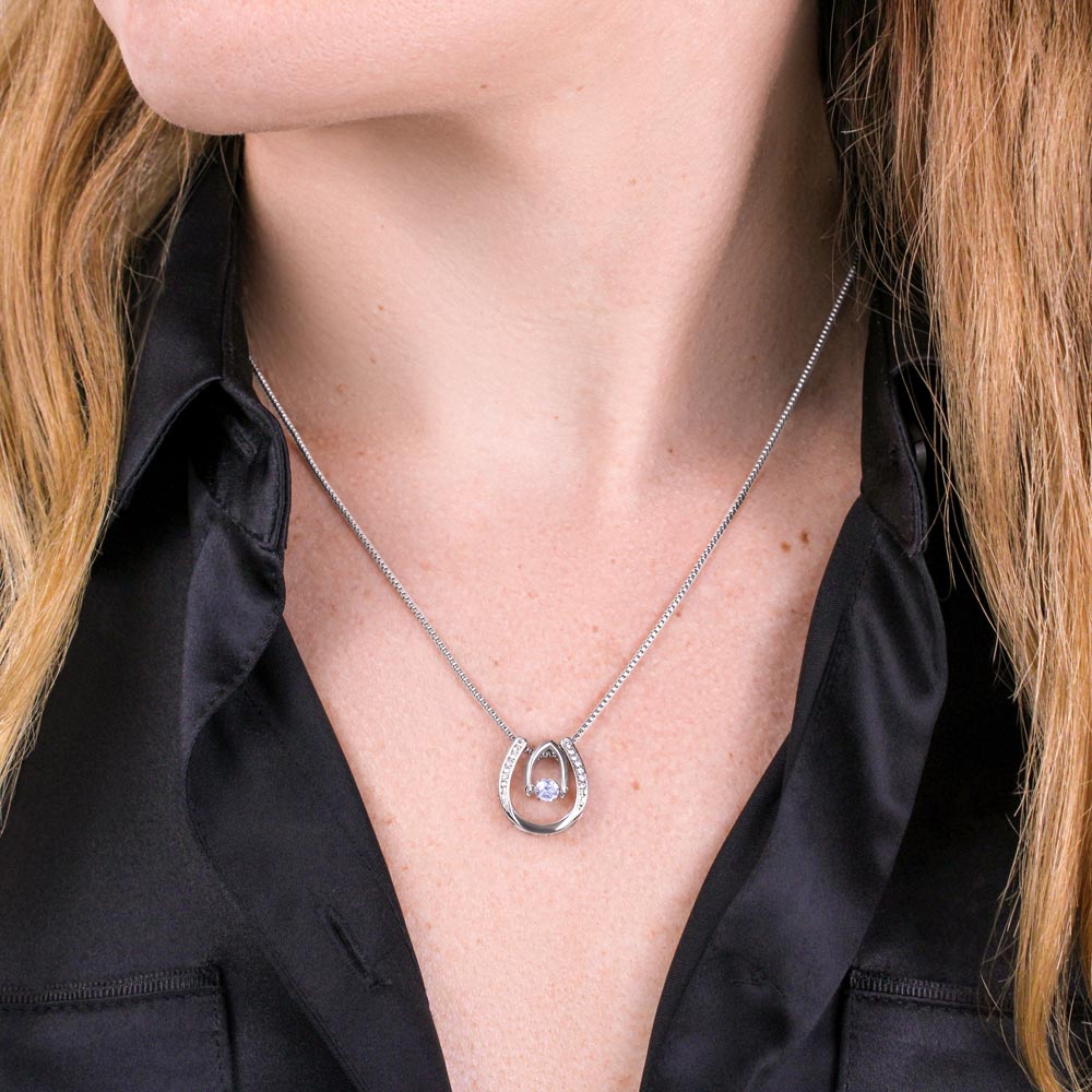 Lucky Pendant Necklace, For Her, Mother, Aunt, Mom on Mother's Day, with Message Card