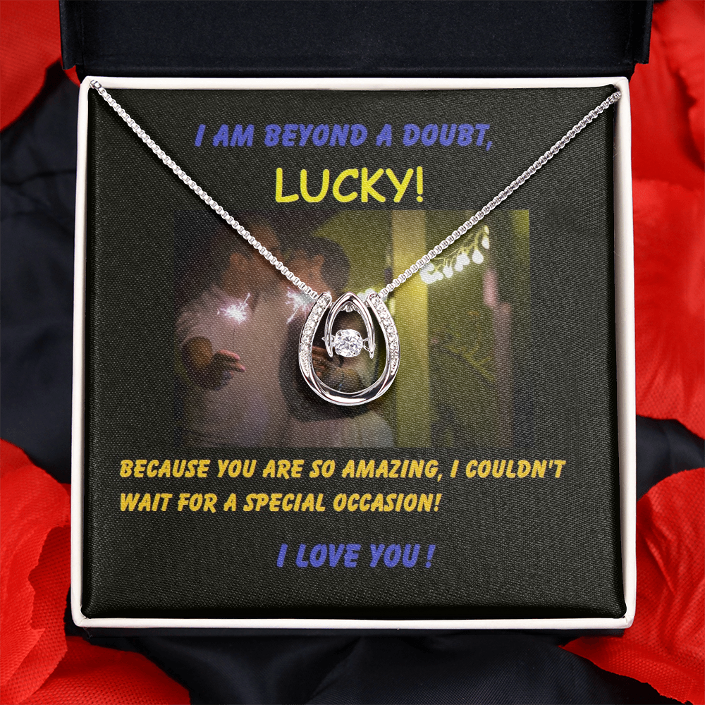 Lucky Pendant Necklace, For Her, Mother, Aunt, Mom on Mother's Day, with Message Card