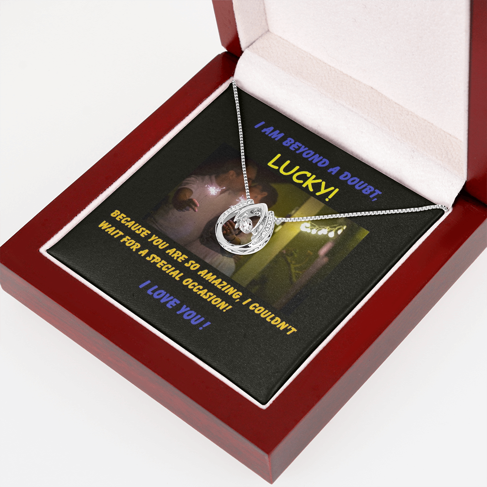 Lucky Pendant Necklace, For Her, Mother, Aunt, Mom on Mother's Day, with Message Card
