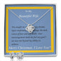 Love Knot Earring & Necklace Set, Custom Message Card