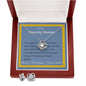Love Knot Earring & Necklace Set, Custom Message Card