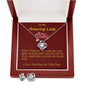 Love Knot Earring & Necklace Set, Custom Message Card