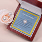 Love Knot Earring & Necklace Set, Custom Message Card
