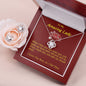 Love Knot Earring & Necklace Set, Custom Message Card