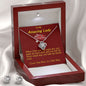 Love Knot Earring & Necklace Set, Custom Message Card