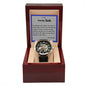 Men's Openwork Watch, For Him, Dad, Son, Uncle, Granddad, with Custom Message Card