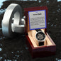 Men's Openwork Watch, For Him, Dad, Son, Uncle, Granddad, with Custom Message Card