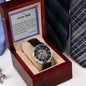 Men's Openwork Watch, For Him, Dad, Son, Uncle, Granddad, with Custom Message Card