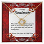 Love Knot Necklace, Custom Message Card