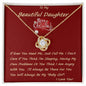 Love Knot Necklace, For Her, Custom Message Card