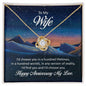 Love Knot Necklace, For Girlfriend, For Wife, For Christmas, Birthday, Valentine's Day, Anniversary, Custom Message Card