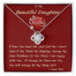 Love Knot Necklace, For Her, Custom Message Card