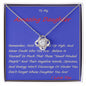 Love Knot Necklace, Custom Message Card