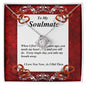 Love Knot Necklace, Custom Message Card