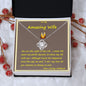 Love Knot Necklace, Custom Message Card