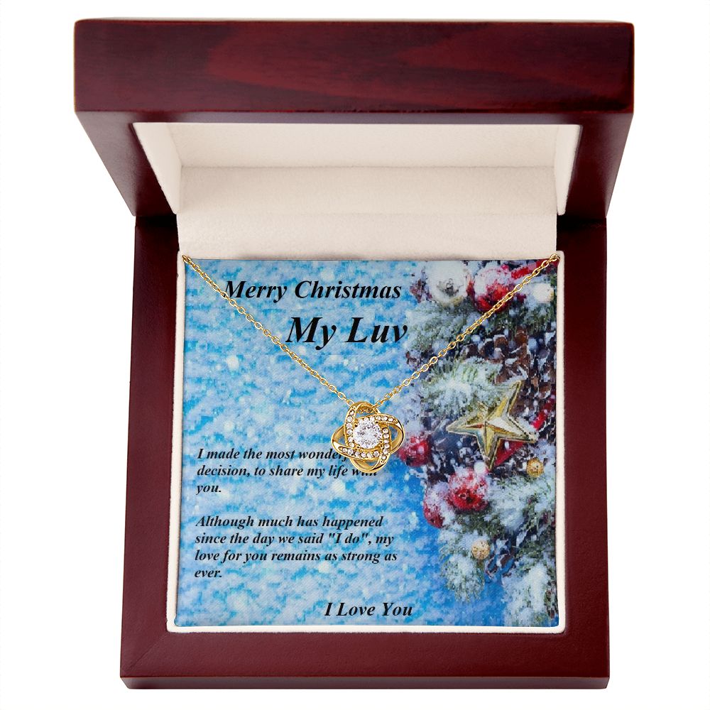Love Knot Necklace, For Her, for Christmas, Anniversary, Birthday, Valentine's Day, Mother's Day, with Custom Message Card