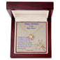 Love Knot Necklace, For Her, Custom Message Card