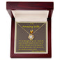 Love Knot Necklace, Custom Message Card