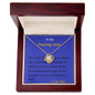 Love Knot Necklace, For Her, Custom Message Card