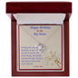 Love Knot Necklace, For Her, Custom Message Card