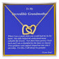 Interlocking Hearts Necklace, with Message Card
