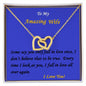 Interlocking Hearts Necklace, For Girlfriend | For Wife, For Christmas, Birthday, Valentine's Day, Anniversary, Custom Message Card