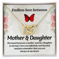Interlocking Hearts Necklace, Custom Message Card