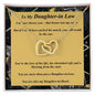 Interlocking Hearts Necklace, with Custom Message Card