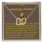 Interlocking Hearts Necklace, with Message Card