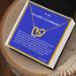 Interlocking Hearts Necklace, with Message Card