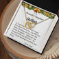 Interlocking Hearts Necklace, For Her, Custom Message Card