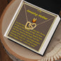 Interlocking Hearts Necklace, with Message Card