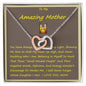 Interlocking Hearts Necklace, with Message Card